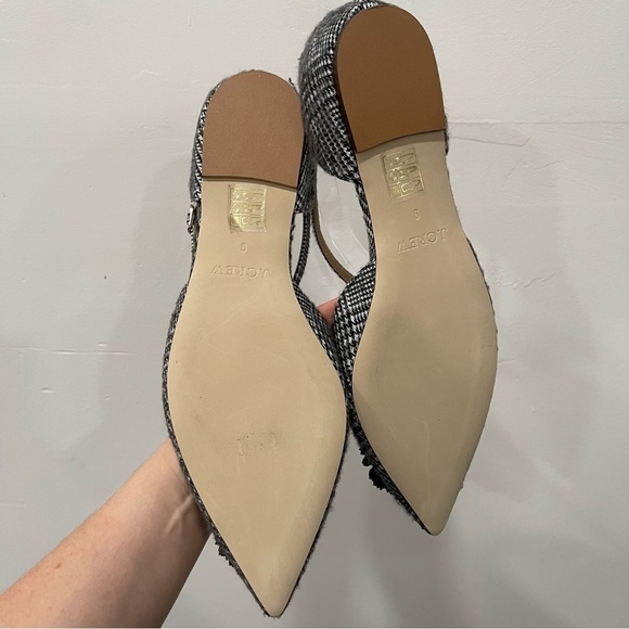 J. Crew Sadie Criss-cross Plaid Sandal Beaded Flower Pointed Toe Women’s 9 - Picture 9 of 11